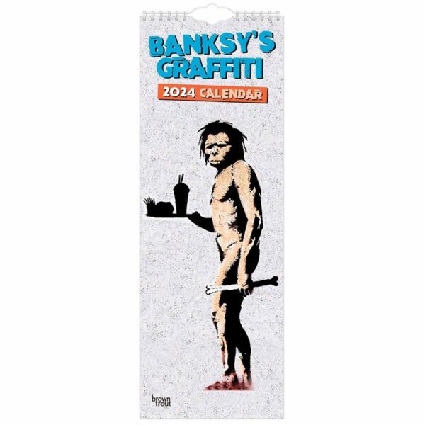 Banksy's Graffiti Slim Calendar 2024
