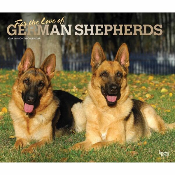 For The Love Of German Shepherds Deluxe Calendar 2024