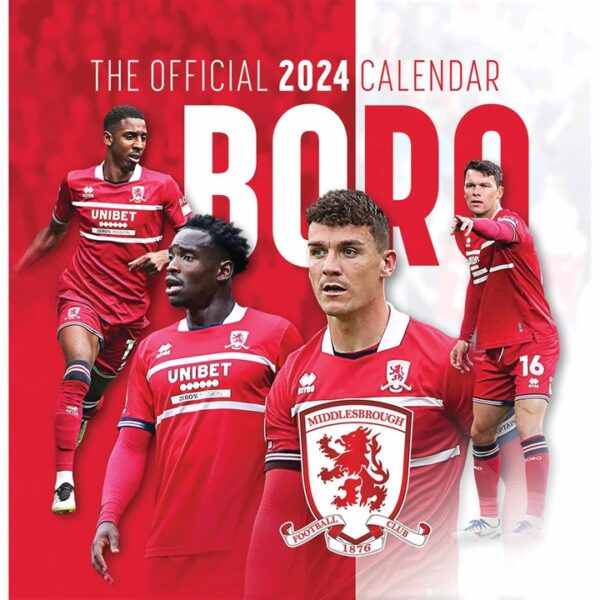 Middlesbrough FC Easel Desk Calendar 2024