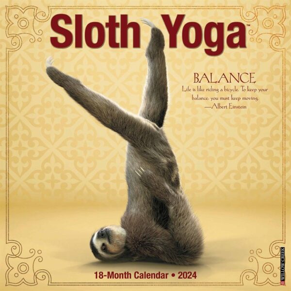 Sloth Yoga Calendar 2024