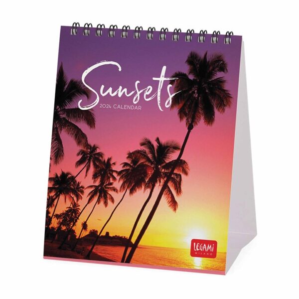 Sunsets Easel Desk Calendar 2024
